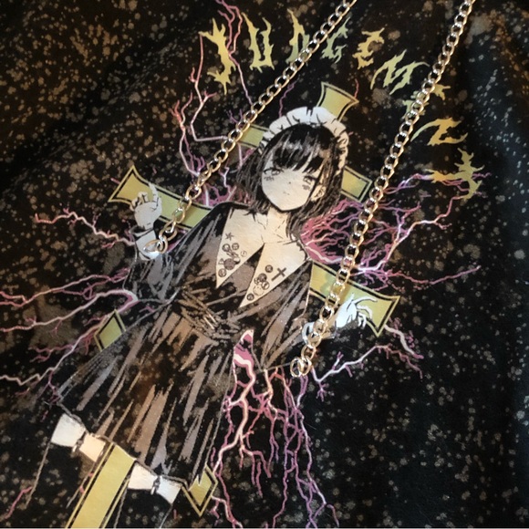 Goth Anime Girl Champion Hoodie PERSONALIZED - Picture 2 of 2